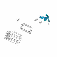 OEM 2001 Kia Optima Bulb Holder & Wiring Assembly Diagram - 924553C000