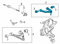 OEM 2020 Chevrolet Corvette Upper Control Arm Diagram - 84831807