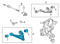 OEM 2022 Chevrolet Corvette Lower Control Arm Diagram - 84763514