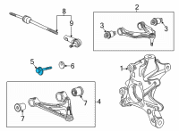 OEM 2020 Chevrolet Corvette Lower Control Arm Bolt Diagram - 11603743