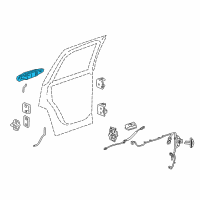 OEM 2009 GMC Yukon XL 2500 Handle, Outside Diagram - 84053456