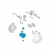 OEM 2009 Toyota Highlander Hub & Bearing Assembly Diagram - 42450-0E040