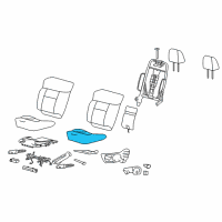 OEM 2007 Lincoln Mark LT Seat Cushion Pad Diagram - 5L3Z-18632A23-AA