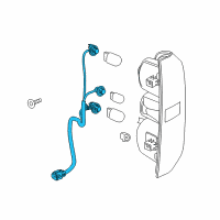 OEM 2019 GMC Canyon Harness Asm-Rear Lamp Monitor Light Conductor Diagram - 23126521