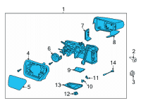 OEM 2021 Ford F-150 MIRROR ASY - REAR VIEW OUTER Diagram - ML3Z17683JAPTM