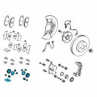 OEM 2018 Toyota Camry Brake Caliper Repair Kit Diagram - 044780E060