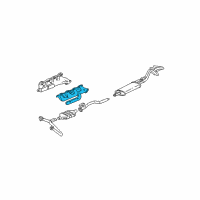 OEM 1992 Chevrolet K2500 Suburban Engine Exhaust Manifold Assembly Diagram - 12551445