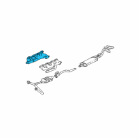 OEM 1992 GMC K2500 Exhaust Manifold Assembly Right Passenger-Side Diagram - 12523197