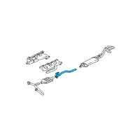 OEM GMC C2500 Exhaust Pipe Assembly Diagram - 15629014