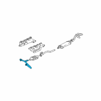 OEM 1995 Chevrolet C3500 Exhaust Manifold Pipe Assembly Diagram - 15671891