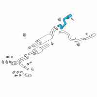 OEM 2018 Ford F-150 Tail Pipe Extension Diagram - HL3Z-5202-B