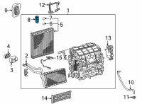 OEM 2021 Toyota Sienna Expansion Valve Diagram - 88515-0E160