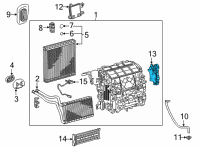 OEM 2022 Lexus ES350 Hvac Air Inlet Door Actuator Diagram - 87106-06420