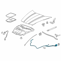 OEM 2010 Chevrolet Corvette Release Cable Diagram - 15209368