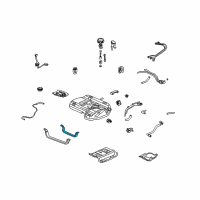 OEM Honda Pilot Band, Passenger Side Fuel Tank Mounting Diagram - 17521-S3V-A00