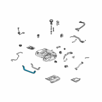 OEM Honda Pilot Band, Driver Side Fuel Tank Mounting Diagram - 17522-S3V-A00