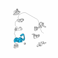 OEM 2006 Toyota RAV4 Front Mount Bracket Diagram - 12311-28260