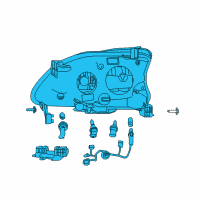 OEM 2014 Nissan Sentra Passenger Side Headlight Assembly Diagram - 26010-3SG2A
