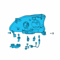 OEM 2013 Nissan Sentra Passenger Side Headlight Assembly Diagram - 26010-3SG2A