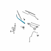 OEM Nissan Murano Windshield Wiper Arm Assembly Diagram - 28886-CC00A