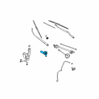 OEM 2007 Nissan Murano Motor Assy-Windshield Wiper Diagram - 28810-CA00C