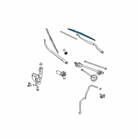 OEM Nissan Murano Window Wiper Blade Assembly Diagram - 28890-CB80A