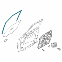 OEM Kia Run Assembly-Front Door Window Glass Diagram - 82540G5000