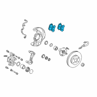 OEM 1999 Toyota Corolla Front Pads Diagram - 04465-02010