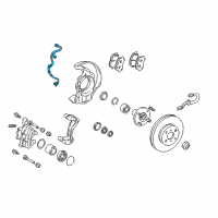 OEM 2002 Toyota Corolla Front Speed Sensor Diagram - 89543-02030