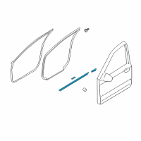 OEM 2008 Hyundai Sonata Weatherstrip-Front Door Belt Outside, LH Diagram - 82210-3K000