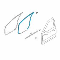 OEM 2008 Hyundai Sonata Weatherstrip-Front Door Body Side LH Diagram - 82110-3K000-CH