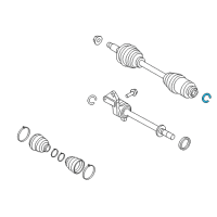 OEM Lincoln MKZ Inner Shaft Clip Diagram - 6E5Z-4B422-A