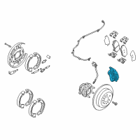 OEM Kia Borrego Rear Wheel Brake Assembly, Left Diagram - 582102J000