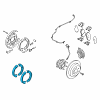 OEM Kia Parking Brake Shoe Kit Diagram - 583502JA00