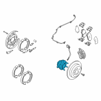 OEM Kia Borrego Rear Wheel Hub & Bearing Assembly Diagram - 527302J000