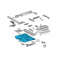 OEM 2005 Lexus RX330 Pan, Front Floor Diagram - 58111-48907