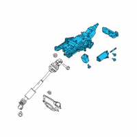 OEM 2013 Lincoln MKS Column Assembly Diagram - DA5Z-3C529-D