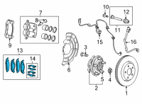 OEM 2021 Jeep Grand Cherokee L PAD KIT-FRONT DISC BRAKE Diagram - 68531132AA