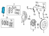 OEM Jeep Grand Cherokee L DISC BRAKE CALIPER Diagram - 68531131AA