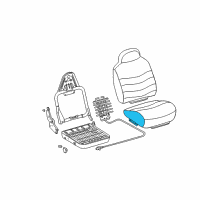 OEM 2000 Ford Excursion Seat Cushion Pad Diagram - YC3Z78632A22AA