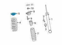 OEM 2022 Acura MDX Rubber, Rear Spg Mt Diagram - 52402-TYA-A01