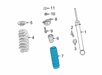 OEM 2022 Acura MDX Sleeve, Rear Diagram - 52687-TYA-A12