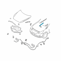 OEM 2011 Infiniti FX35 Stay Assy-Hood Diagram - 65470-1CA0A