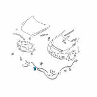 OEM 2017 Infiniti QX70 Hood Lock Control Secondary Assembly Diagram - 65670-1CA0A