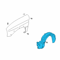 OEM Chevrolet Tracker Lining, Front Fender, LH (On Esn) Diagram - 30021209