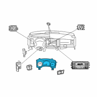 OEM 2009 Dodge Durango Cluster-Instrument Panel Diagram - 68039992AE