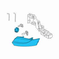 OEM 2006 Saturn Ion Headlamp Assembly(W/ Parking & Turn Signal Lamp) Diagram - 15264216