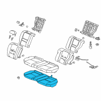 OEM 2006 Honda Accord Pad & Frame, RR. Seat Cushion Diagram - 82137-SDN-A01