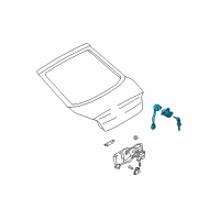 OEM Hyundai Tiburon Lock Assembly-Tail Gate Diagram - 81251-2CA00