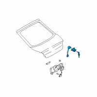 OEM 2005 Hyundai Tiburon Lock Assembly-Tail Gate Diagram - 81251-2CA00